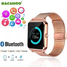 RACAHOO Smart watch Bluetooth Sleep monitoring Smartwatch For IOS Mobile phone touch screen SIM TF Waterproof camera pedometer