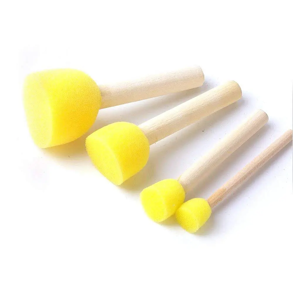 Round Paint Foam Sponge Brush Various Shaped and Sized Watercolor Sponges for Painting Craft | Канцтовары для офиса и дома