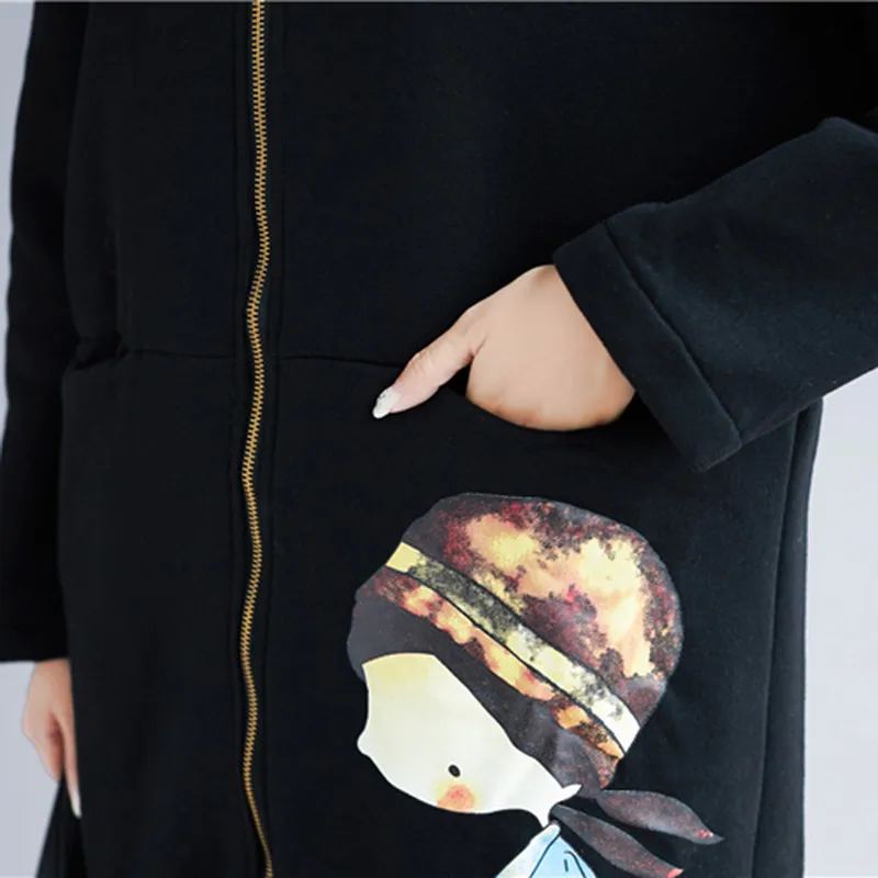 Осенне зимняя куртка размера плюс 4XL 5XL женская одежда длинное теплое плотное