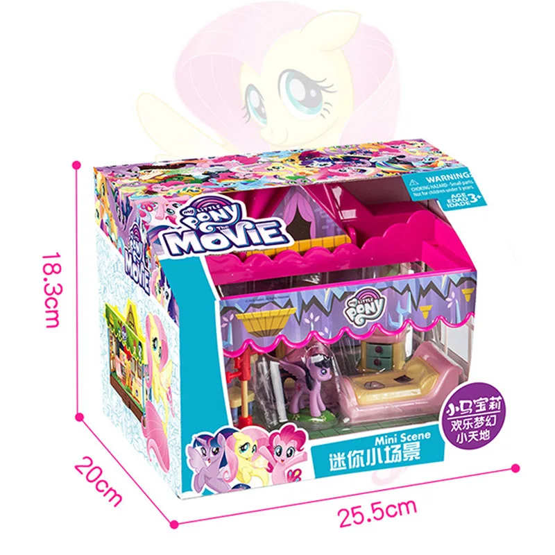 Hasbro My Little Pony экшн игрушка фигурки девочка фиолетовая Луна спальня мягкая