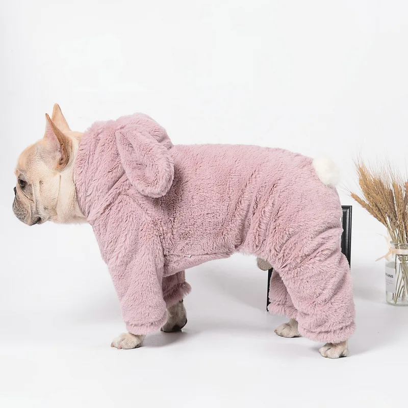 Милая толстовка с капюшоном для собак в форме кролика, одежда для собак, пальто, куртка из хлопка, Ropa Perro, французская одежда для бульдога для собак, одежда для домашних животных