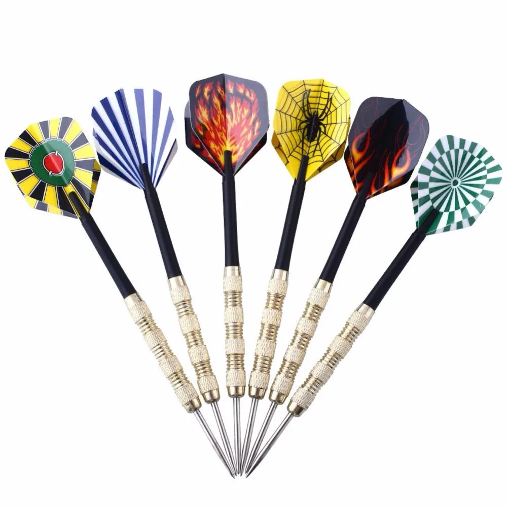 18Pcs/6sets Steel Tip Dart Flight 14g With Nice Metal Plastic Darts