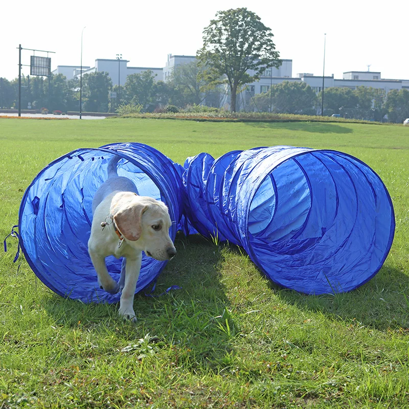 Быстрая 5 м длинный туннель для домашних животных Забавный инструмент для ловкости собак складной тоннель для больших собак стальная рама для упражнений на открытом воздухе