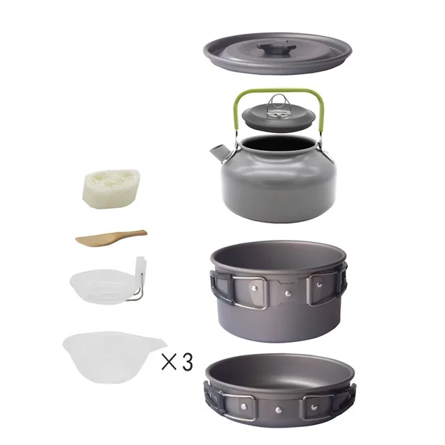camping cookware kit folding