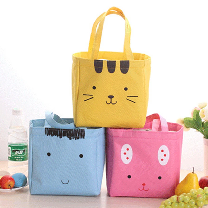 

Cartoon Cat Women Lunch Bag Canvas Insulated Thermal Food Picnic Bags For Girl Kids Travel Bag Lunch Box Bags Tote QB990787