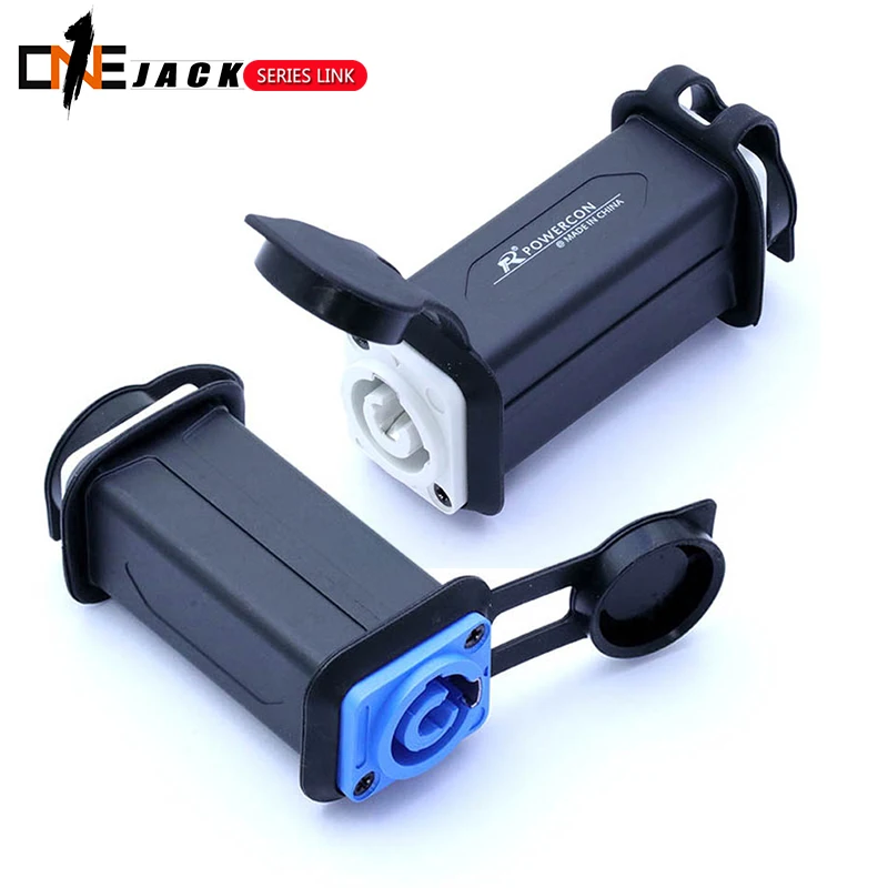 

1pc LED Waterproof PowerCon AC Coupler Adapter Extender connector 3PIN Speakon Panel mount straight adapter