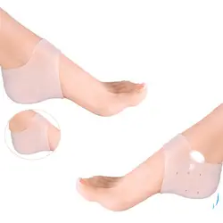 Носки гигиенические 2 шт Новые силиконовые увлажняющие Гелеобразные напяточники носки с отверстием треснутый уход за кожей ног протекторы