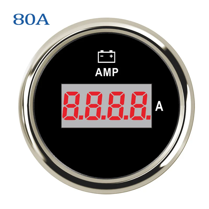 52 мм Цифровые амперметры 0-150A 9-32 в амперметр водонепроницаемый ЖК-дисплей красная подсветка для автомобиля лодки Авто грузовика