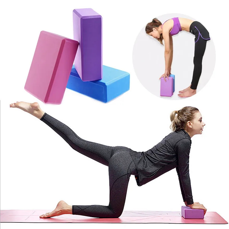 Buy 3 Colors EVA Yoga Blocks Gym Exercises Foam Brick