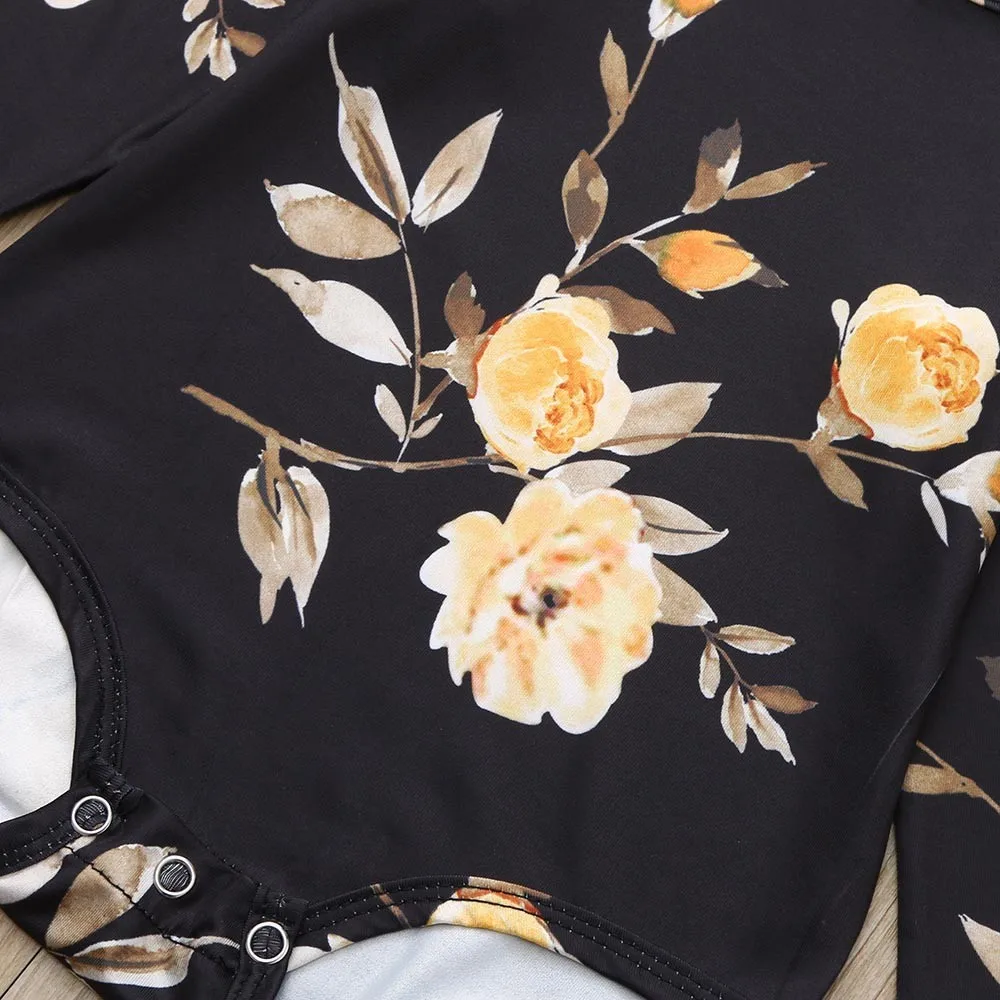 Roupa menina/комплект из 2 предметов Детский комбинезон с длинными рукавами и