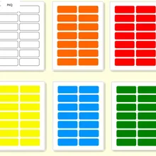 12 листов 13*38 мм Прямоугольник Цвет самоклеящийся ярлык Стикеры записи именная наклейка пустой стикер, офисные и школьные принадлежности
