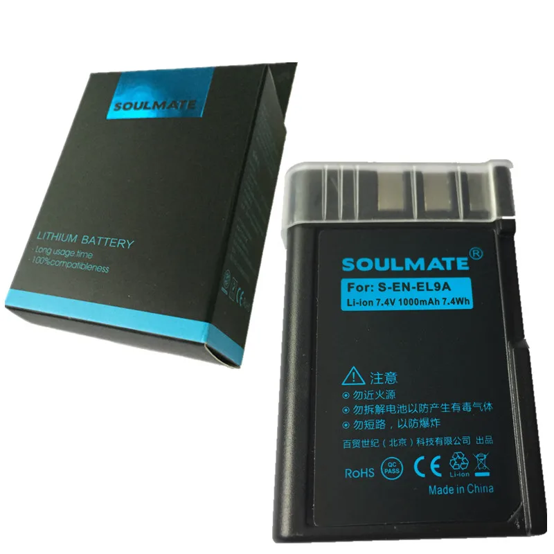 SOULMATE EN EL9 lithium batteries pack EN EL9 Digital Camera Battery EN