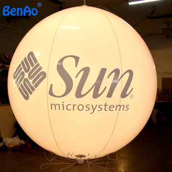 Cheap AO085 Free Shipment 2m Durable PVC Inflatable Light Balloon, Advertising Helium Balloon With Air Blower For Promotion