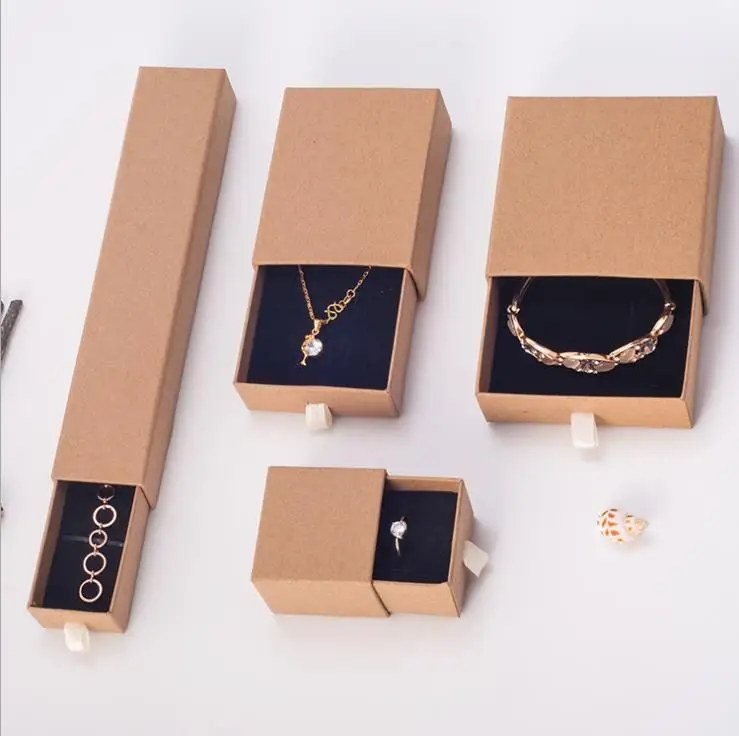 10 шт./лот производство на заказ черный ящик картонная коробка упаковка серьги браслет ожерелье кулон коробка