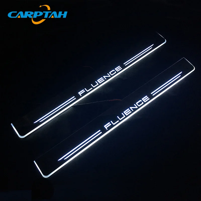 

CARPTAH Trim Pedal Car Exterior Parts LED Door Sill Scuff Plate Pathway Dynamic Streamer light For Renault Fluence 2015 - 2018