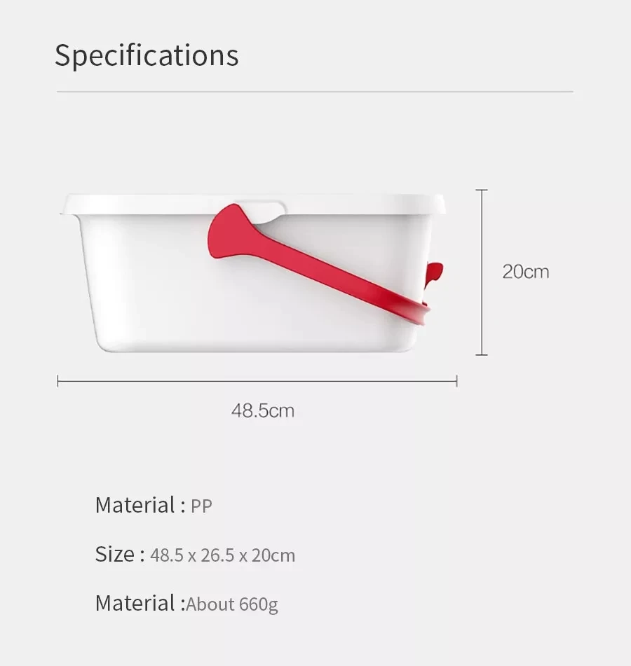 Mijia YIJIE многофункциональное ведро для воды утолщенная коробка для хранения Швабра для домашнего хозяйства ведро 12 кг грузоподъемность с ручкой Пряжка баррель