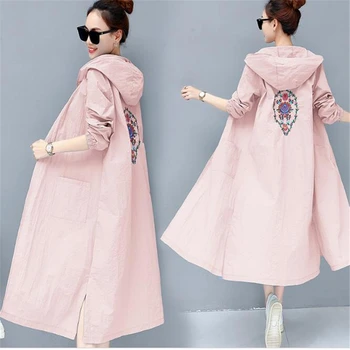 

Loose Jacket Plus Size Summer Women Sun UV Protection Jacket Clothing Female 2019 Hooded Jacket Beach Tops Feminino c188