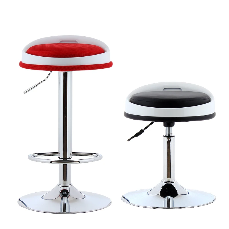 

Lifting Chair Bar Stool Adjustable Height Rotatable Mesh Cloth with Footrest Bar/Office/Hair Salon/Cashier Chair cadeira