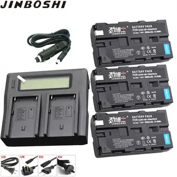

3Pcs 2900mAh NP-F550 NP F550 NPF550 Rechargeable Li-ion batteries & LCD quickly Charger for Sony NP-F530 NP-F570 NP-F730 NP-F750