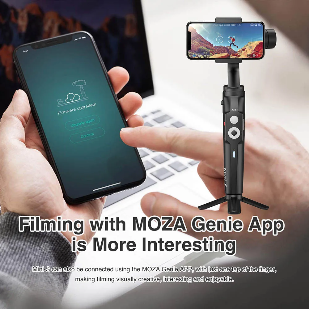 MOZA Mini-S Смартфон Gimbal 3 оси стабилизатор Gimbal для телефона iPhone 11 Pro Xr Xs 8 samsung S10 Note10 huawei mate 20 30 Vlog