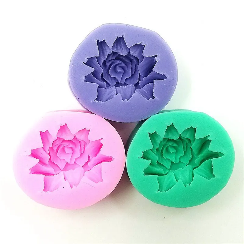 Stampo in silicone per orchidea Fiore nuziale fai da te Cupcake Topper Strumenti per decorare torte fondente Stampi in resina per sapone al cioccolato, argilla e caramelle  15
