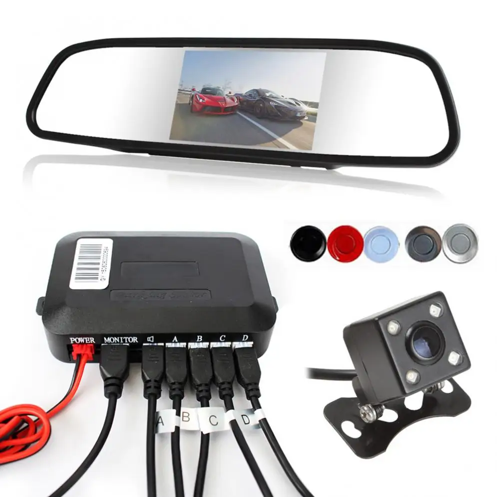 

4 Sensors Dual Core CPU Digital Display Car Video Parking Sensor Auto Reverse Backup Radar Assistance With Step-up Alarm