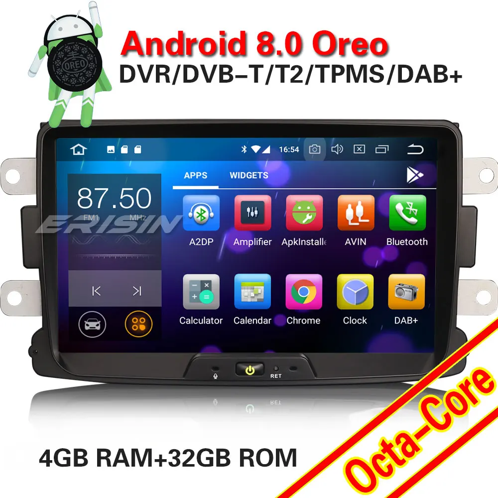 Erisin ES7829D 8 дюймов Автомобильный dvd плеер android 0 4G Оперативная память DAB OBD WI FI для Renault