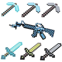 22 styles Plastic Minecraft Weapon Toys Gun Sword Pick Axe Minecraft Game Props Model Gift Toys for Children #E