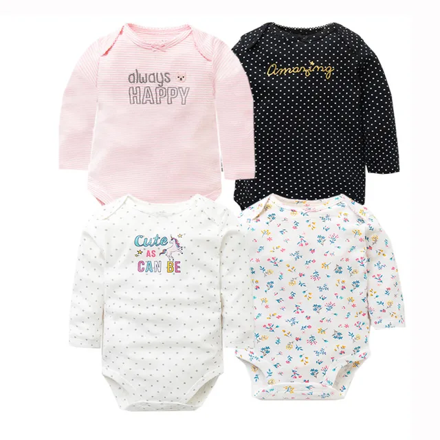 4 PCS/LOT Newborn Baby Clothing 2018 New Fashion Baby Boys Girls