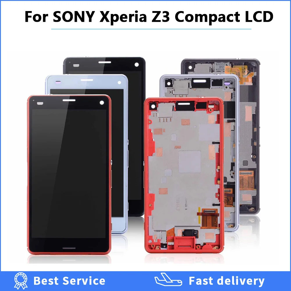 100% протестированный для SONY Xperia Z3 Compact Display Frame Mini D5803 D5833 дигитайзер ЖК-экран