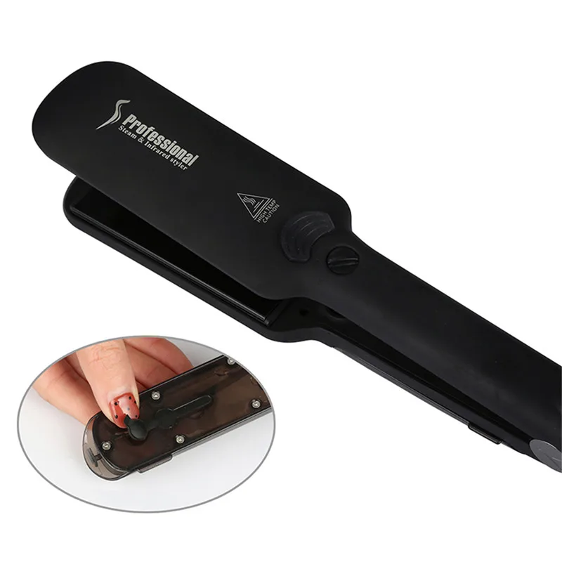 

New Professional Infrared steam straightener Tourmaline ceramic glaze heating plate Ceramic Plate Professional Hair Straightener
