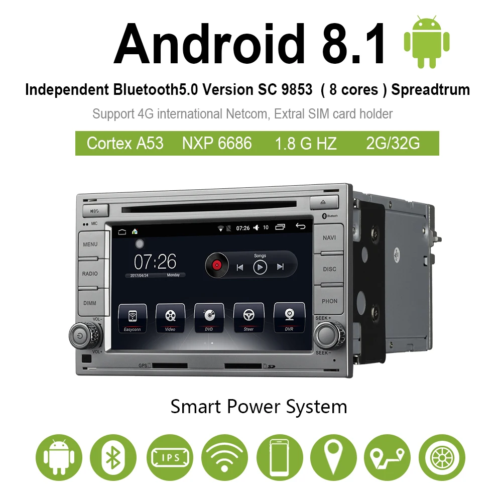 Excellent Car Multimedia player 2 Din Car DVD For PASSAT JETTA Bora/polo Golf SHARAN Transporter SKODA OCTAVIA/ SUPERB 6.2" Radio GPS 1