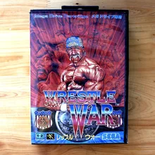 Wrestle War 16 Bit MD Game Card with Retail Box for Sega MegaDrive & Genesis Video Game console system