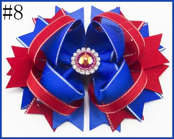 

free shipping 50pcs 4.5'' pearl inspired hair bows colorful silver hair bows girl hair accessories Pearl Hair Clip