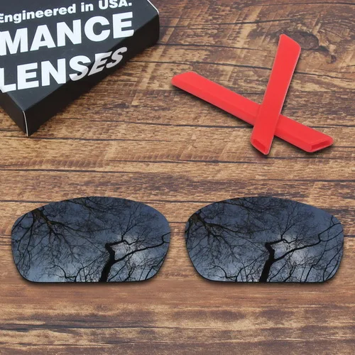 ToughAsNails Замена поляризованных линз и красные носки с ушками для высококачественные солнцезащитные очки Oakley-солнцезащитные очки с челюстью-несколько вариантов - Цвет линз: Black and Red