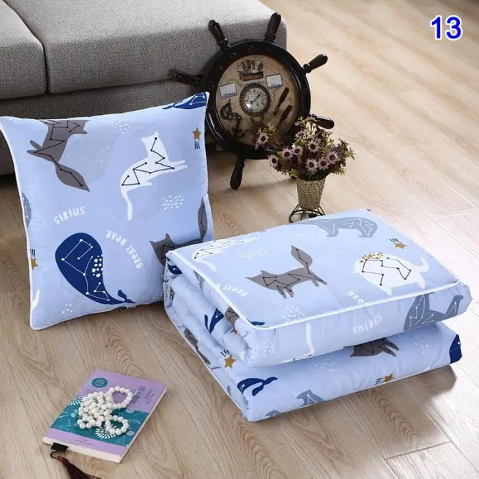 2 in 1 Napping Blanket Soft Comfortable Folding Blanket with Back Cushion for Office Worker Store