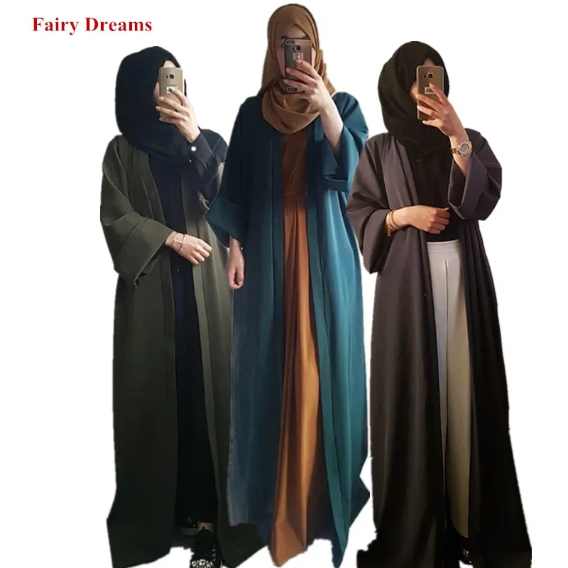 

Women Abaya Dubai Bolero Caftan Bangladesh Turkish Muslim Robe Kimono Solid Long Cardigan Malaysia Kaftan Islamic Clothing 2019