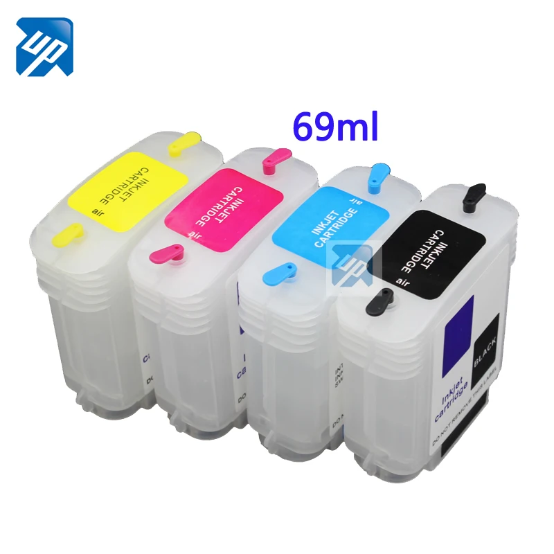 UP brand replacement for HP 10 82 refillable ink cartridge for HP Designjet 500 500ps 800 800ps