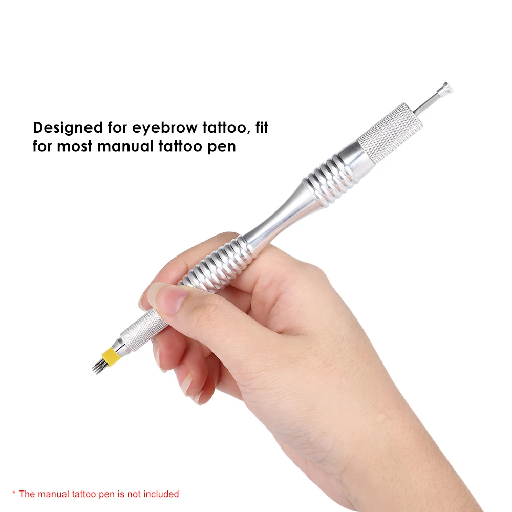 50Pcs Permanent Makeup Eyebrow Tatoo Needle For Manual Tattoo Pen