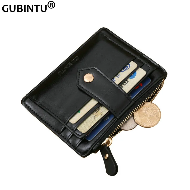 

GUBINTU 2017 New Card Holders with Zipper Coin Pocket Multi-function Zipper Card Wallets Credit Cards & Coins Card Holder