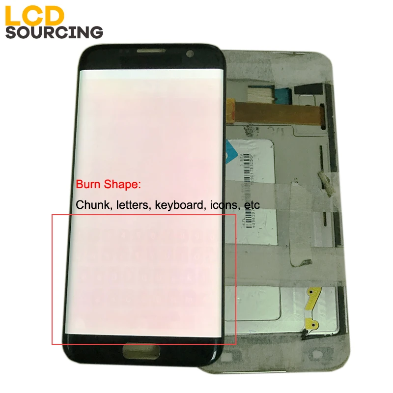 AMOLED большой красный сжигание тени ЖК-дисплей для samsung Galaxy S7 Edge G935 G935F G935FD кодирующий преобразователь сенсорного экрана в сборе с рамкой