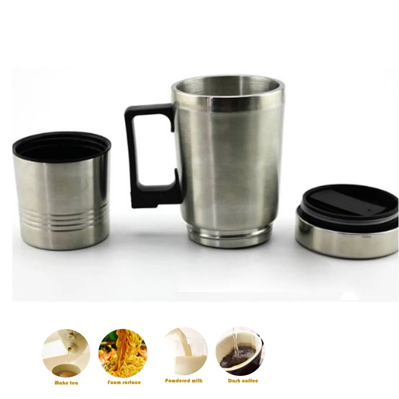 

70W 12V 24V Stainless Steel Cup Electric Kettle Thermal Heater Cups Boiling Water Bottle 300ml Car Heating Water Bottle
