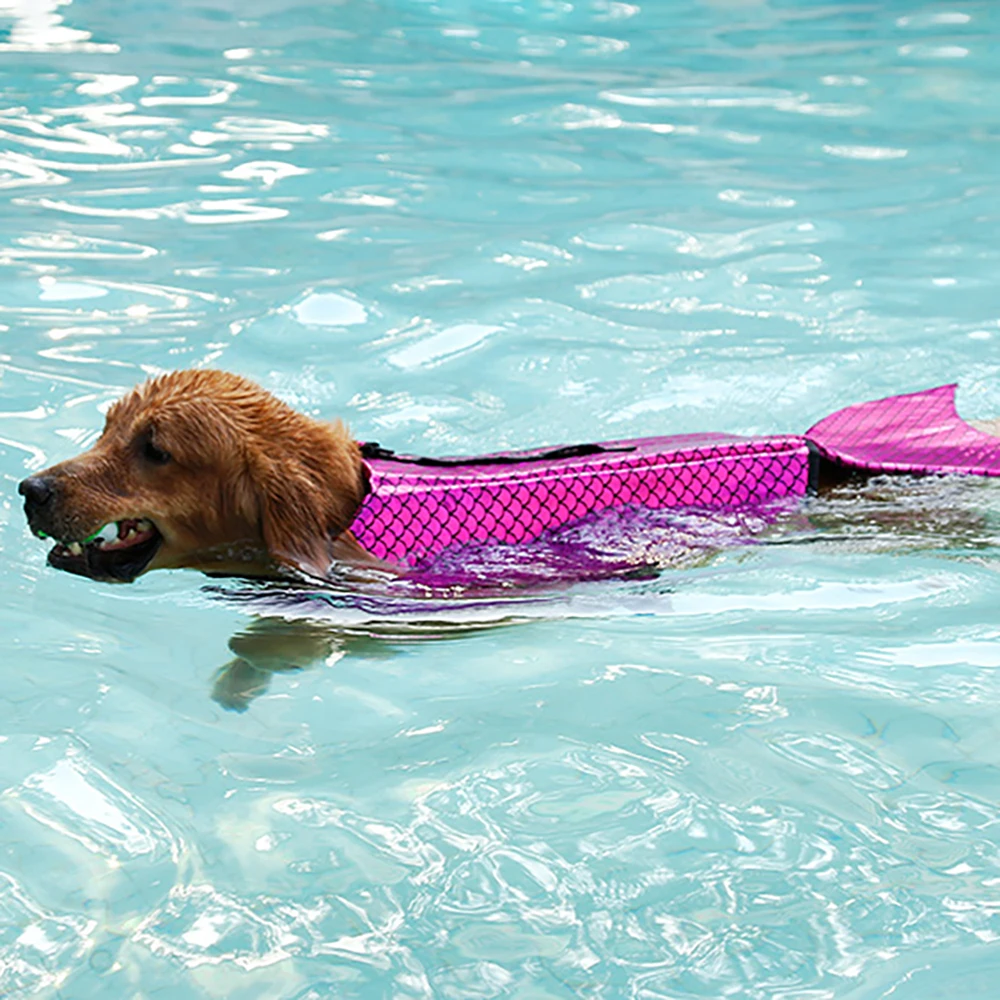 

Summer Activities Pet Dog Reflecting Mermaid Life Jacket Pet Swimming Vest For Dog Water Safety