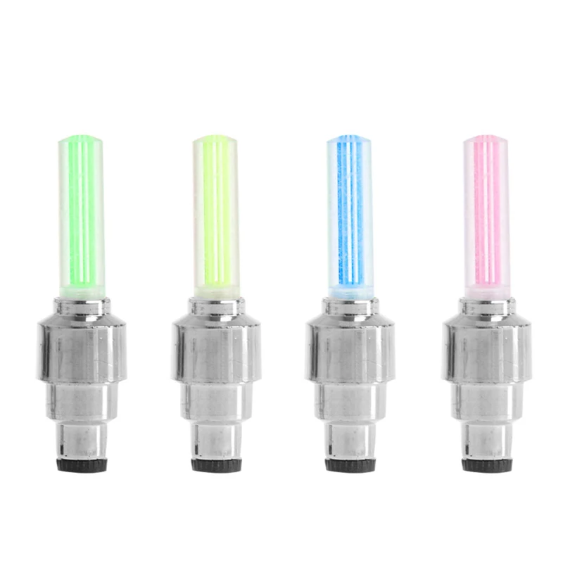 

2Pcs Bike Lights Bicycle Tyre Tire Valve Caps Wheel Spokes LED Light 4 Color