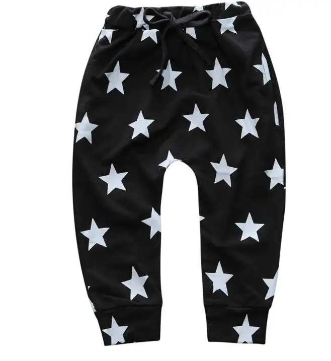 Новое поступление, Детские хлопковые шаровары со звездами для мальчиков и девочек детские свободные брюки Детские утепленные флисовые зимние штаны - Цвет: as photo