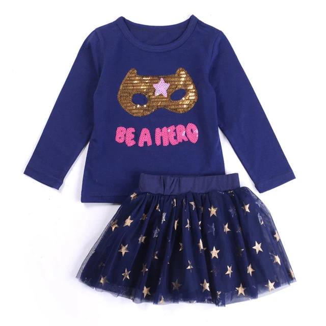 Humor Bear Autumn Kids Baby Girl Clothes Long Sleeve T-shirt+Grid Skirt +bowknot Casual 3PCS suits Student Girls' Clothing Sets 6