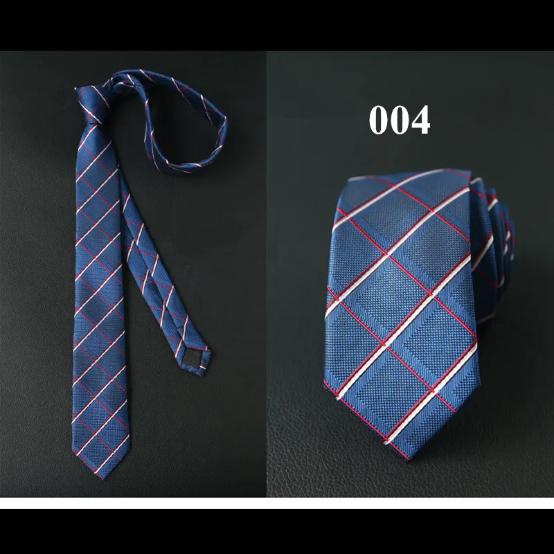 Новые узкие мужские галстуки 6 см, роскошные мужские галстуки в цветочек, в горошек, в полоску, галстуки в клетку, Hombre Gravata, тонкий классический деловой Повседневный галстук для мужчин - Цвет: 004