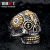 drop shipping skull ring men stainless steel Hip-hop retro punk personality biker jewelry ► Photo 3/6