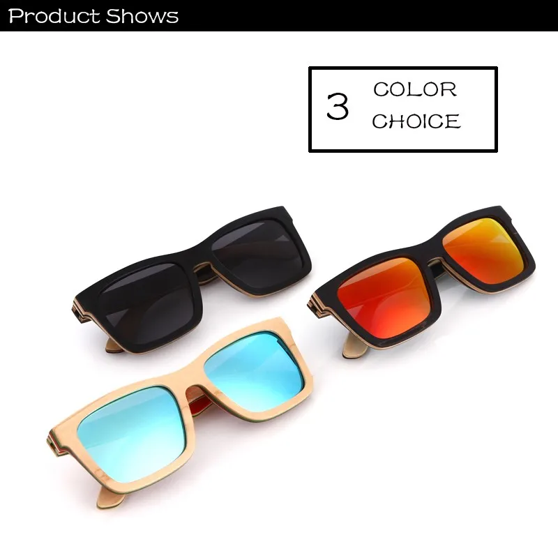 EZREAL топ черные деревянные солнцезащитные очки ручной работы натуральный скейтборд деревянные солнцезащитные очки для мужчин и женщин Деревянные поляризованные солнцезащитные очки