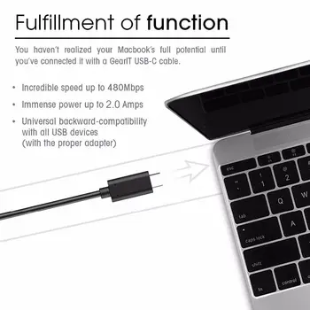 

2M USB Type C Cable For Samsung Galaxy S9 S8 Note Fast Charging Data Cable For Xiaomi Mi 5 Oneplus 6 USB Type-C Cable 500pcs/lot